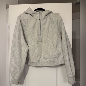 Women’s Lululemon Hooded Scuba half zip, gray, size XL/XXL